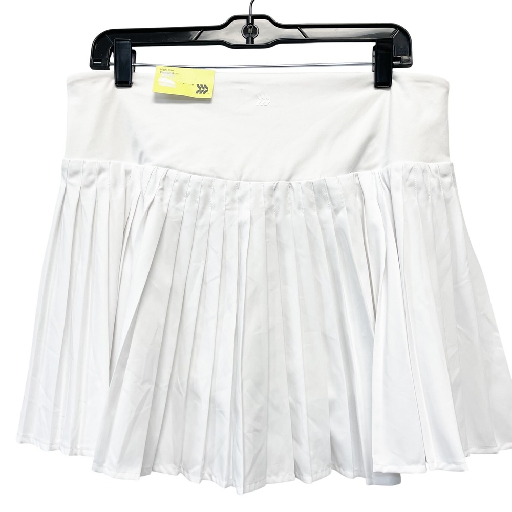All in Motion Women's White High Rise Pleated Athletic Skort Size Large - Picture 2 of 4